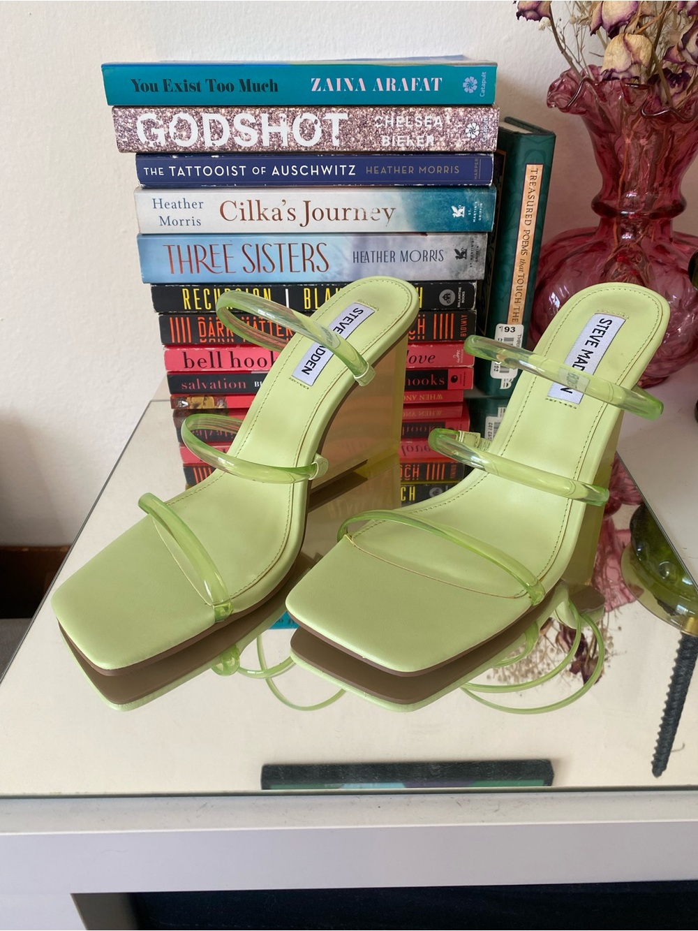 Steve Madden Lucite Wedge Sandals